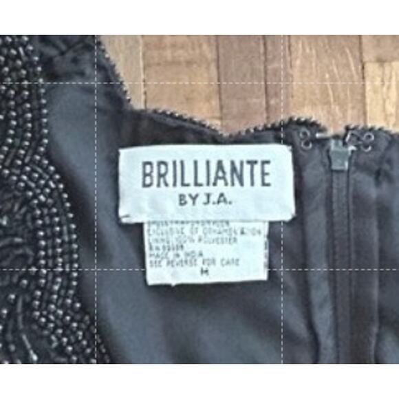 Vintage Brilliante by J.A. Black Beaded Evening Top – Scalloped Hem, Size M - Picture 7 of 7